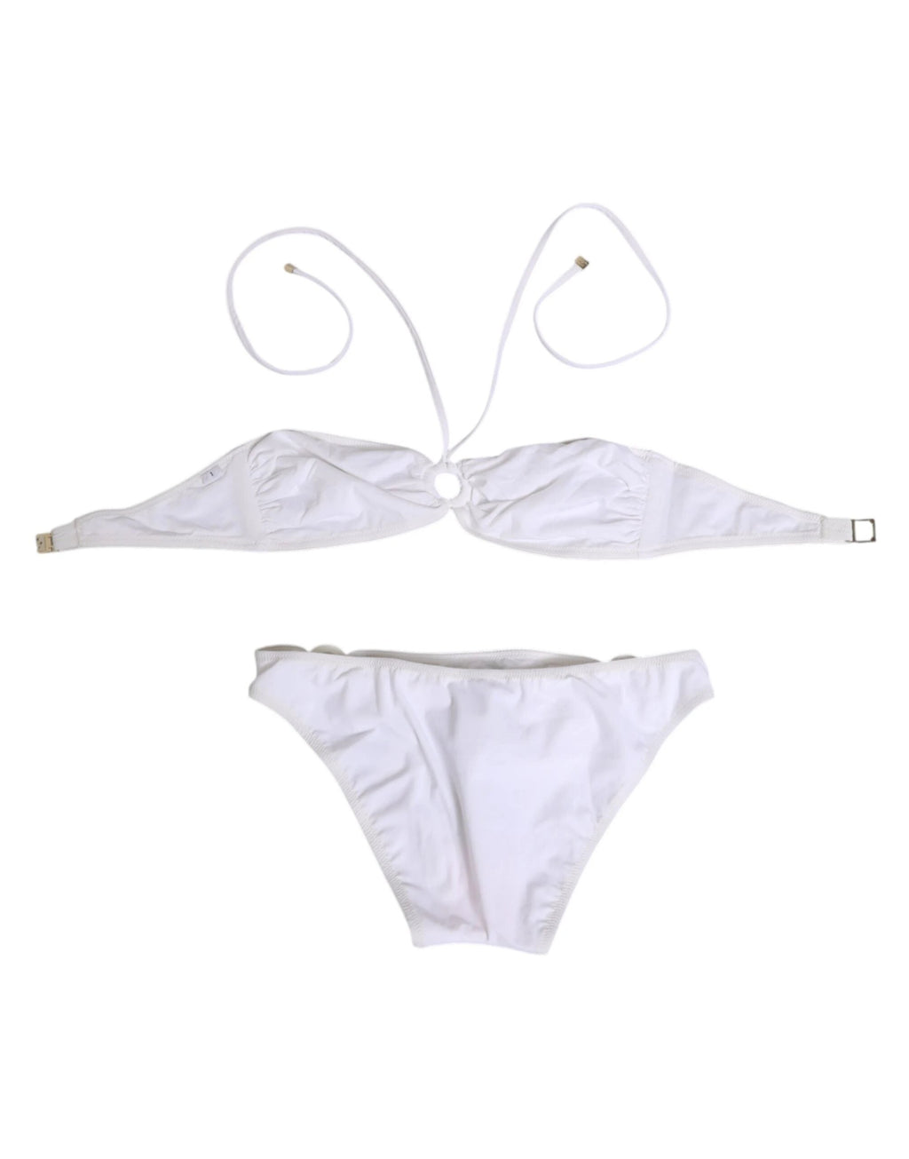 Dolce & Gabbana White Logo Swimsuit 2 Piece Top Bottom Swimwear by Dolce & Gabbana