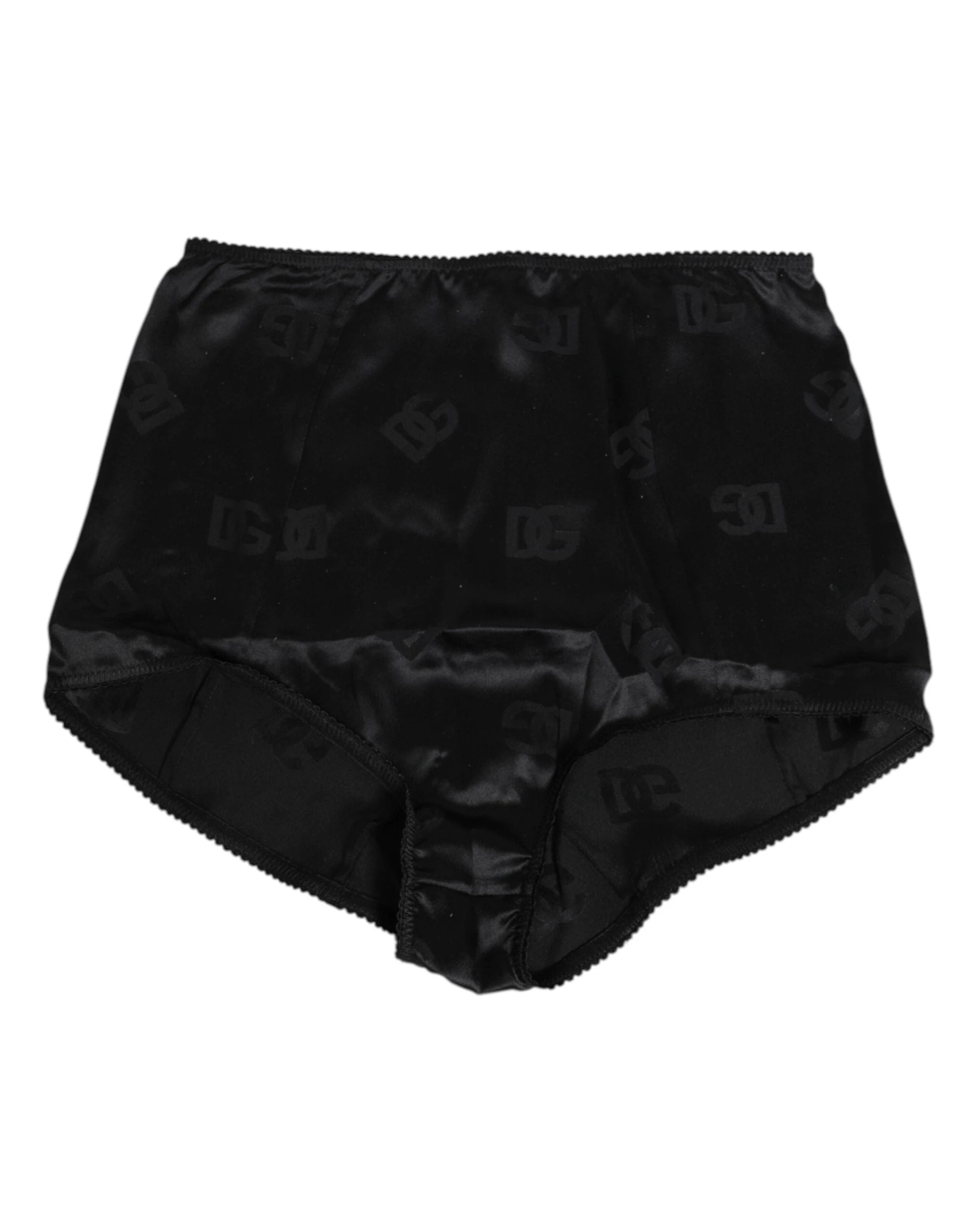 Dolce & Gabbana Black Silk Stretch High Waist Girdle Underwear by Dolce & Gabbana
