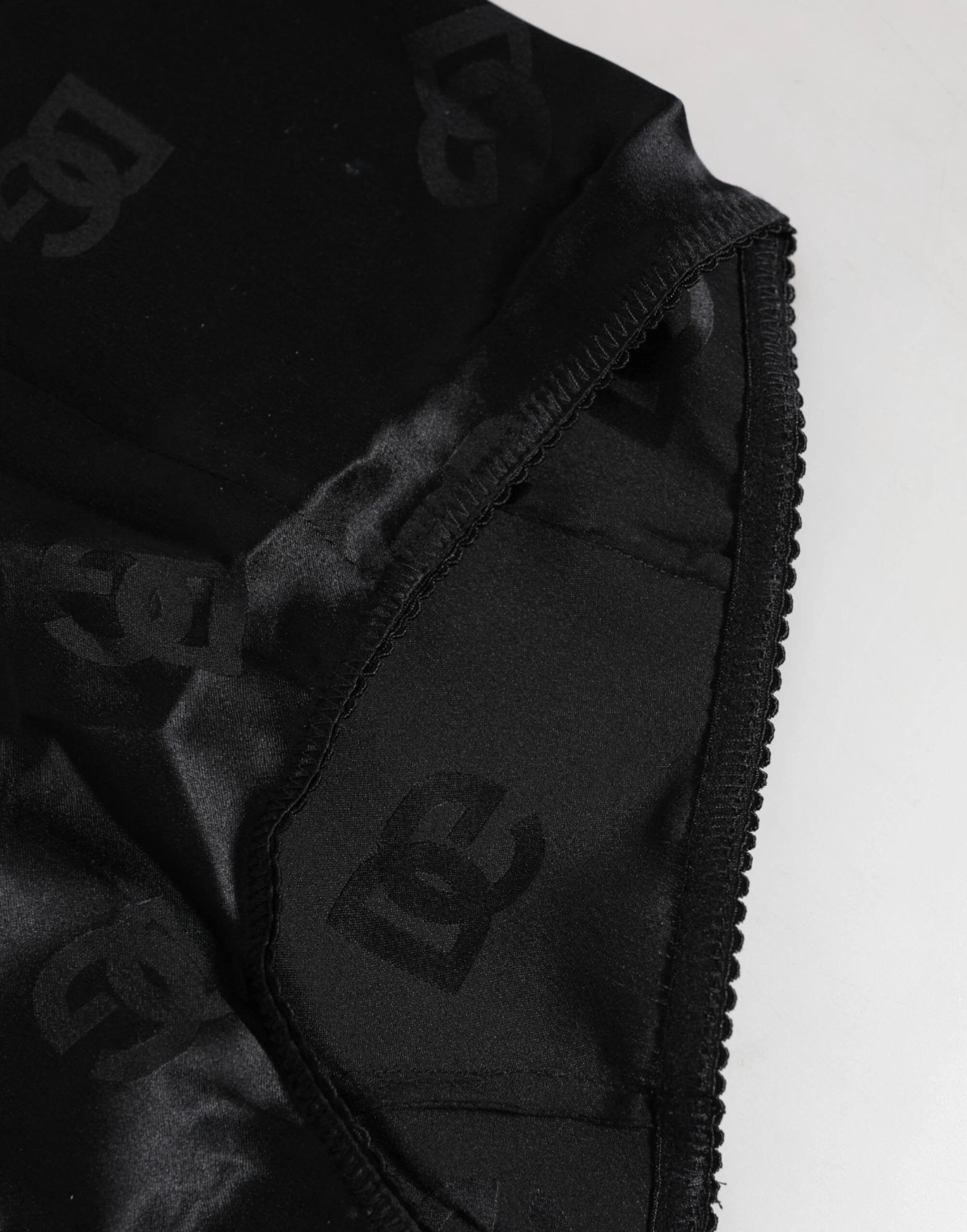 Dolce & Gabbana Black Silk Stretch High Waist Girdle Underwear by Dolce & Gabbana