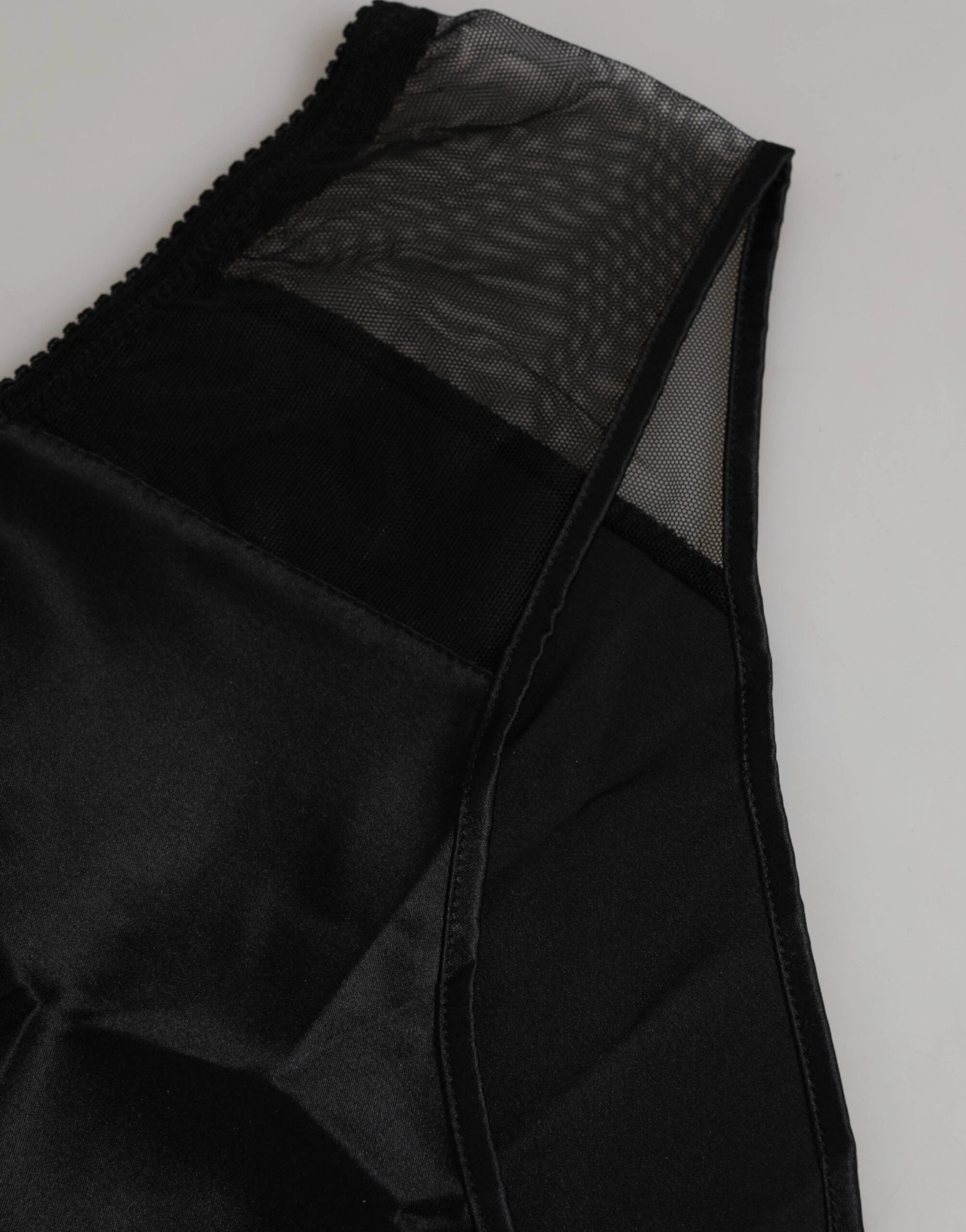 Dolce & Gabbana Black Silk Stretch High Waist Panty Underwear by Dolce & Gabbana