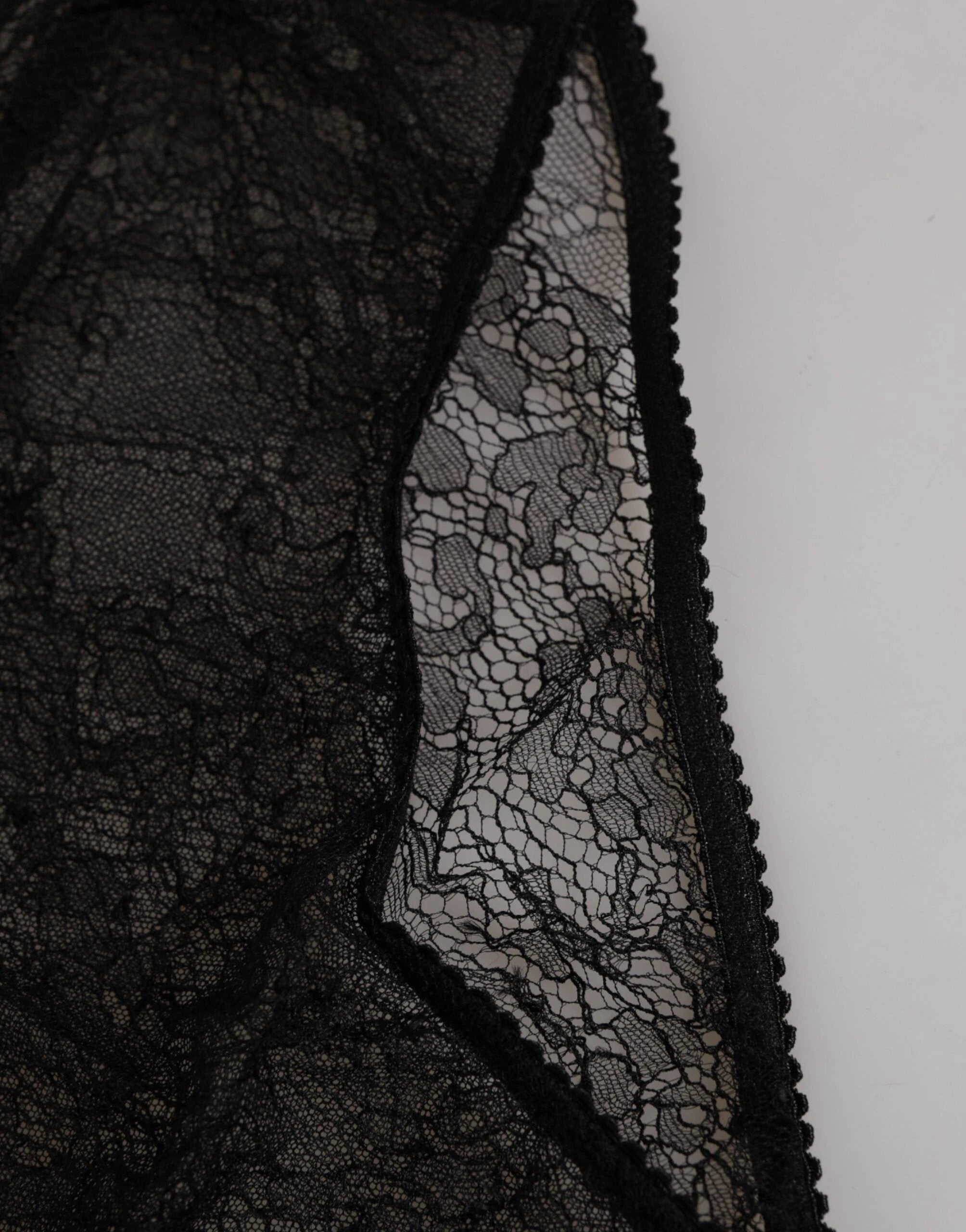 Dolce & Gabbana Black Nylon Stretch High Waist Panty Underwear by Dolce & Gabbana