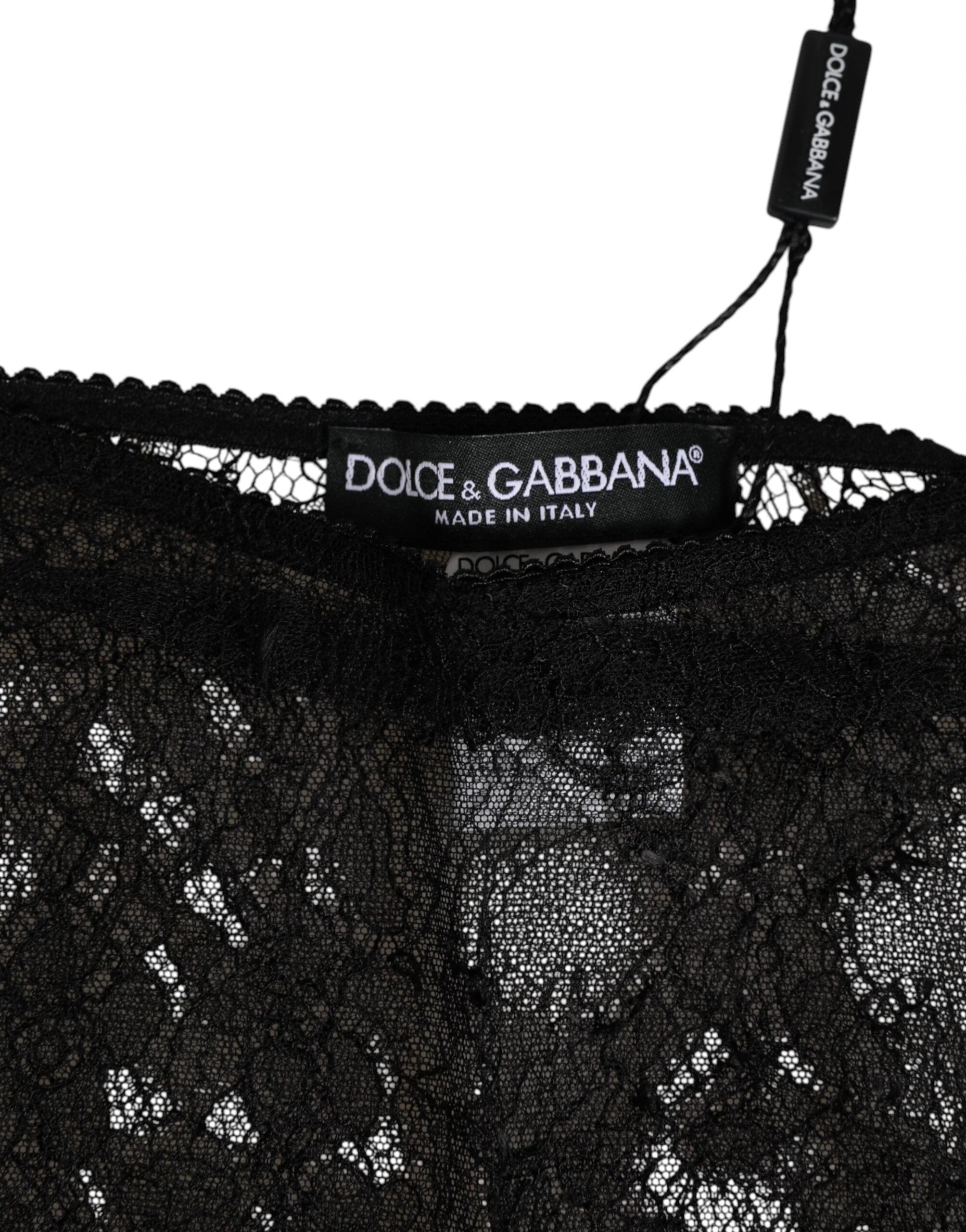 Dolce & Gabbana Black Nylon Stretch High Waist Panty Underwear by Dolce & Gabbana