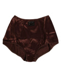 Dolce & Gabbana Brown Silk Stretch High Waist Girdle Underwear by Dolce & Gabbana
