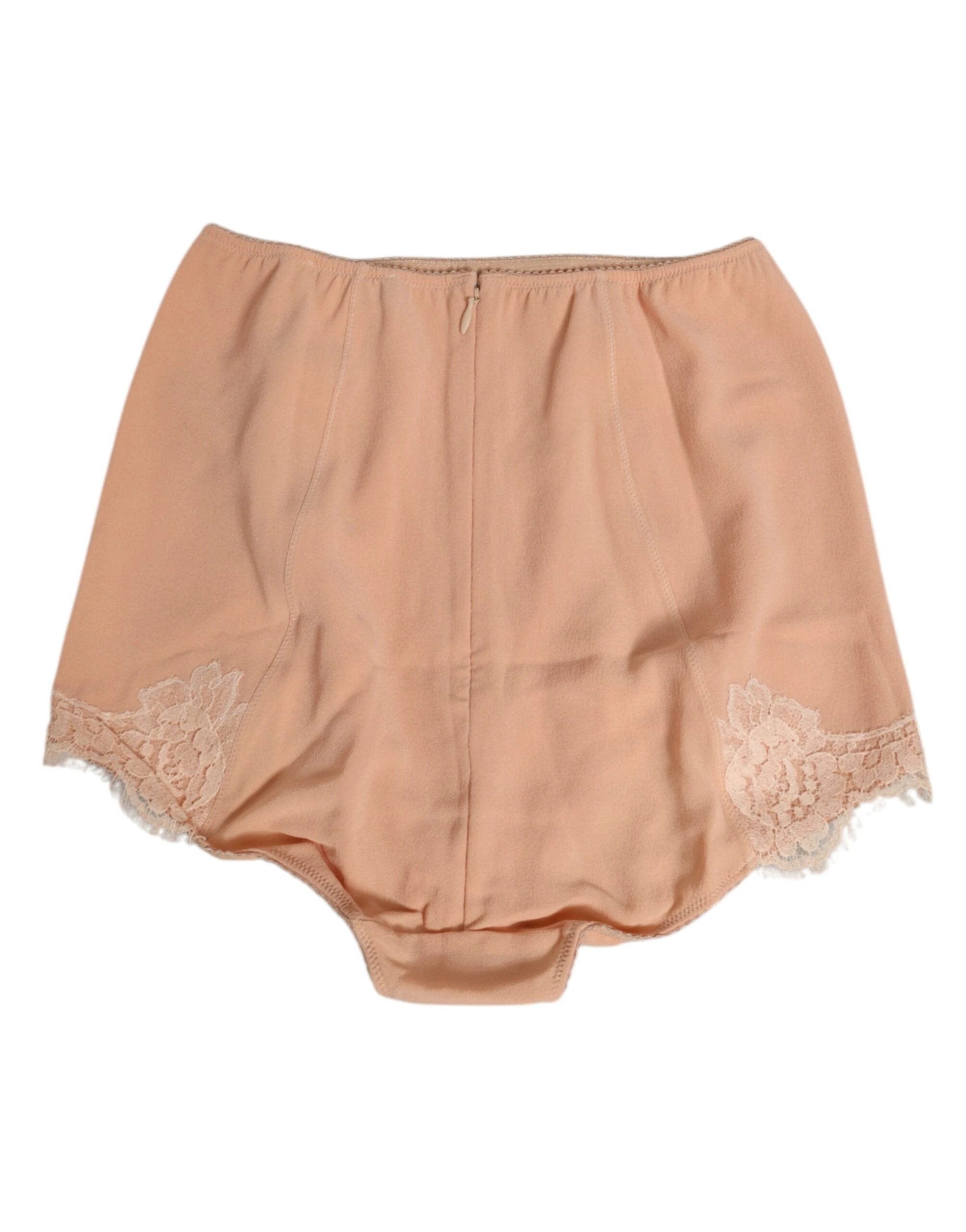 Dolce & Gabbana Beige Silk Stretch High Waist Girdle Underwear by Dolce & Gabbana