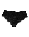 Culotte Dolce &amp; Gabbana en satin de soie noir et dentelle florale