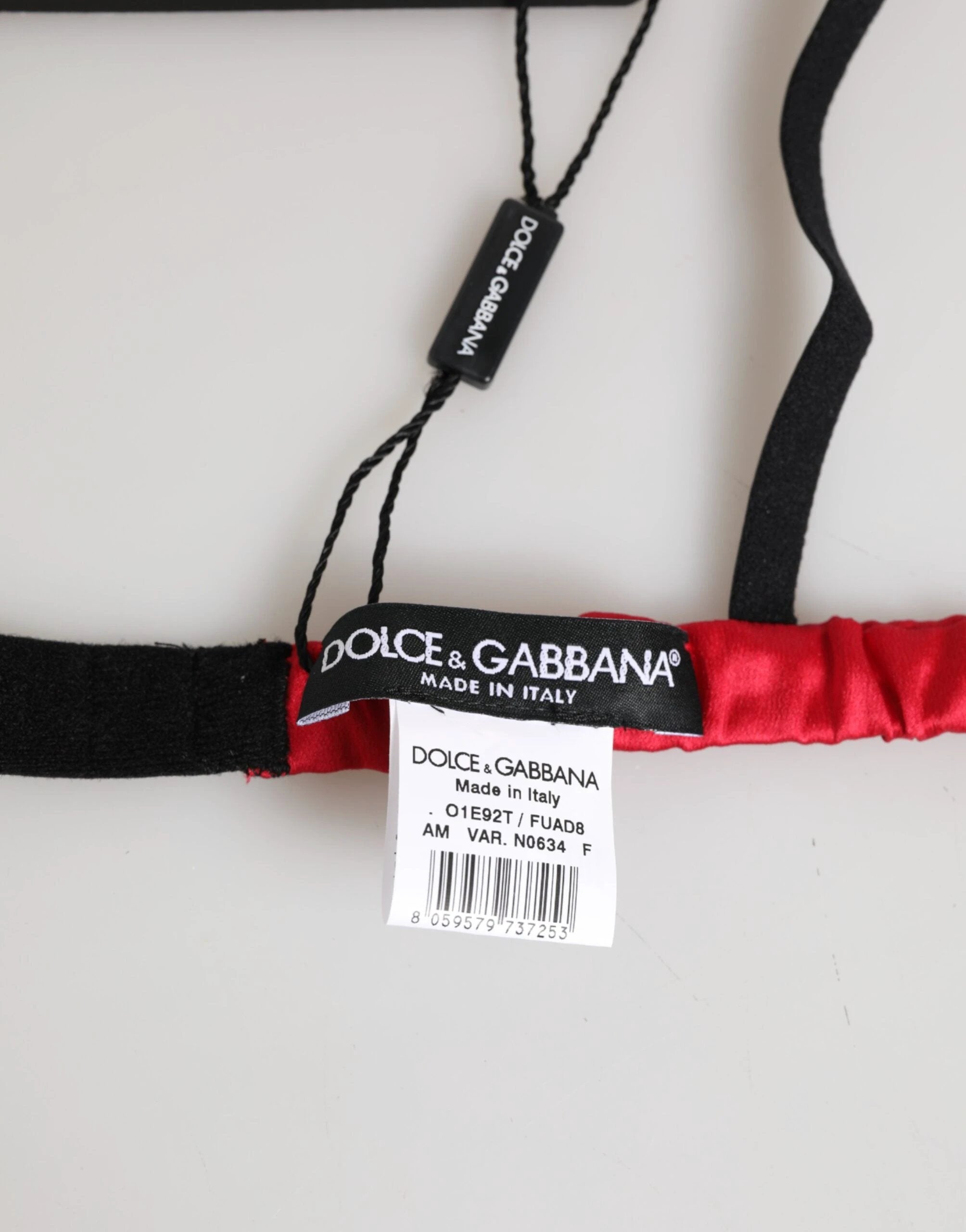 Dolce & Gabbana Red Silk Satin Triangle Soft Cup Br Underwear by Dolce & Gabbana