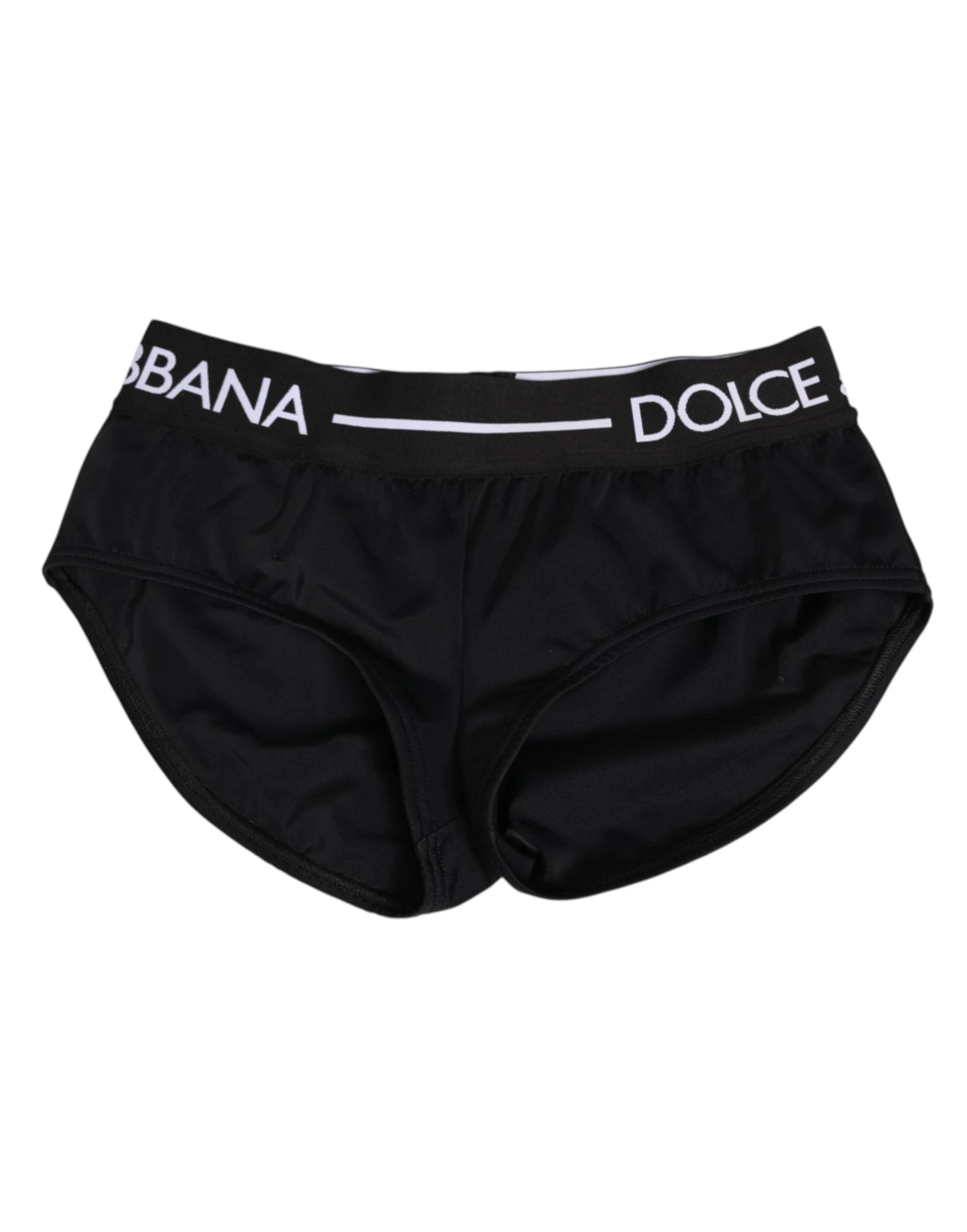Dolce & Gabbana Black Nylon Logo Waistband Shorts Underwear by Dolce & Gabbana