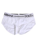 Dolce & Gabbana White Nylon Logo Waistband Shorts Underwear by Dolce & Gabbana