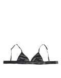 Dolce & Gabbana Black Silk Satin Triangle Soft Cup Underwear by Dolce & Gabbana
