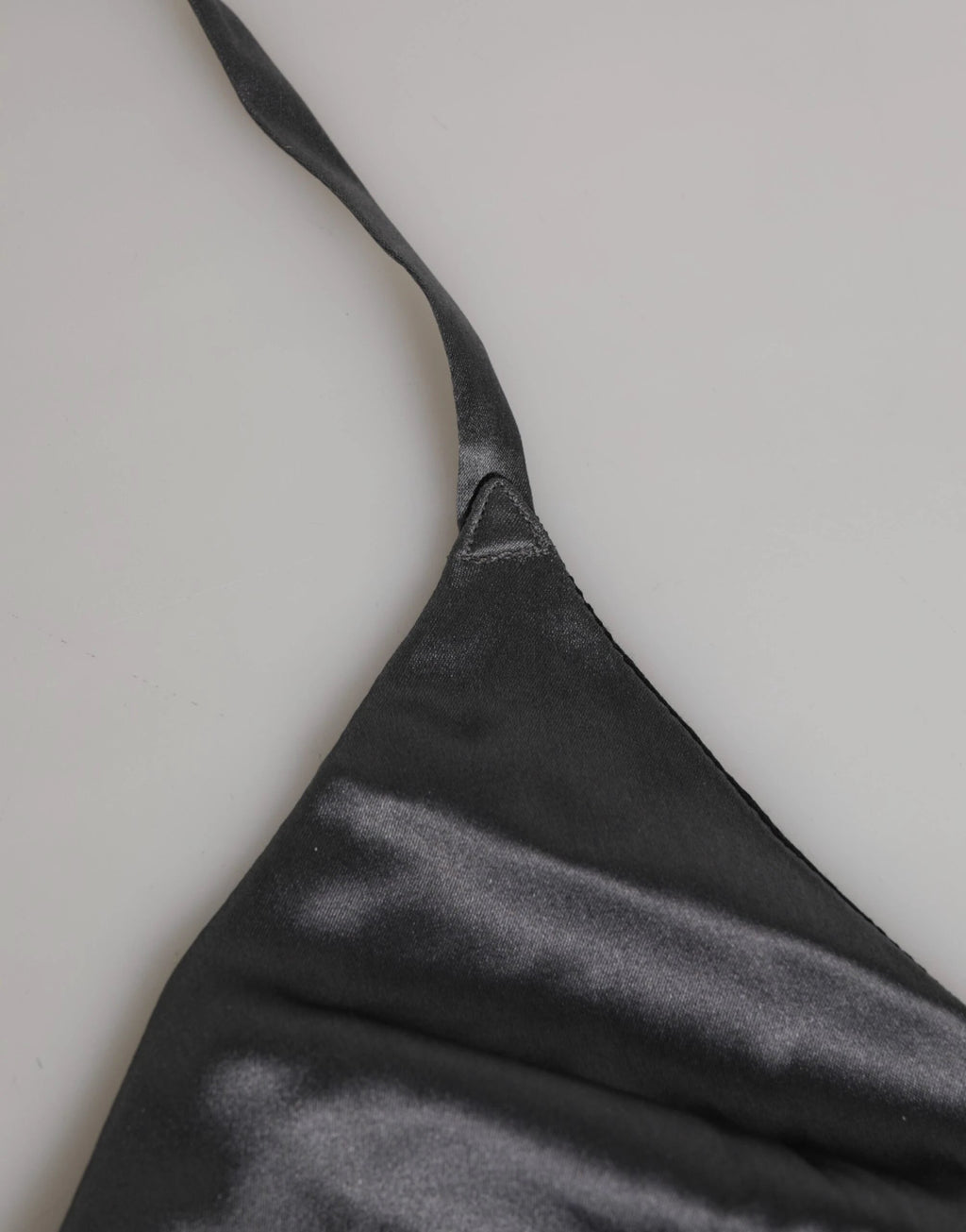 Dolce & Gabbana Black Silk Satin Triangle Soft Cup Underwear by Dolce & Gabbana