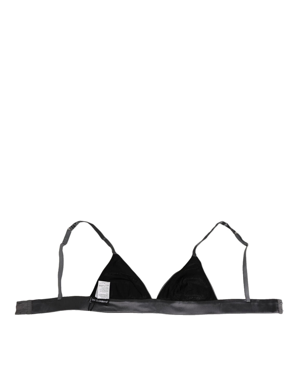 Dolce & Gabbana Black Silk Satin Triangle Soft Cup Underwear by Dolce & Gabbana