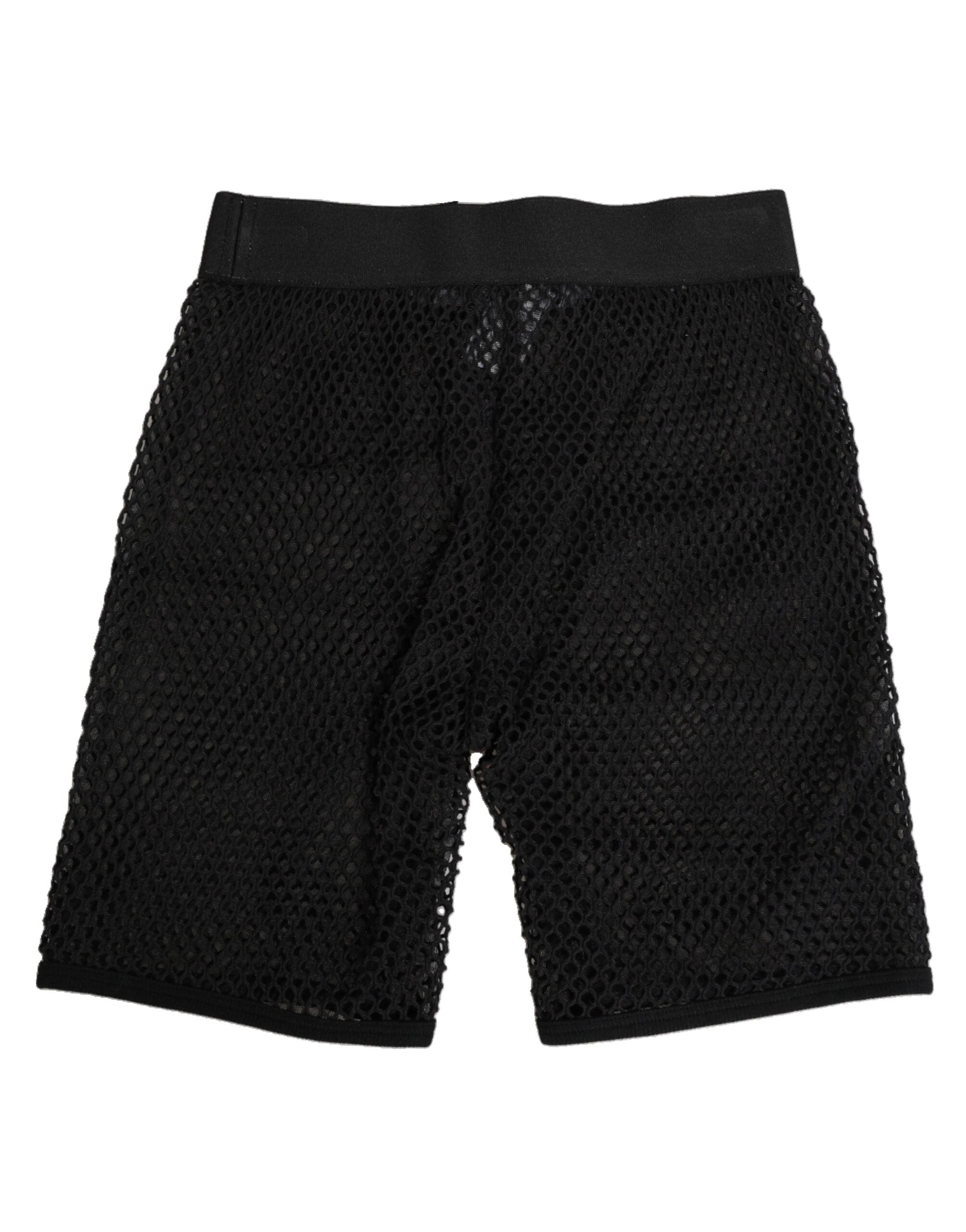 Dolce & Gabbana Black Cotton Logo Shorts Midi Trouser Underwear by Dolce & Gabbana