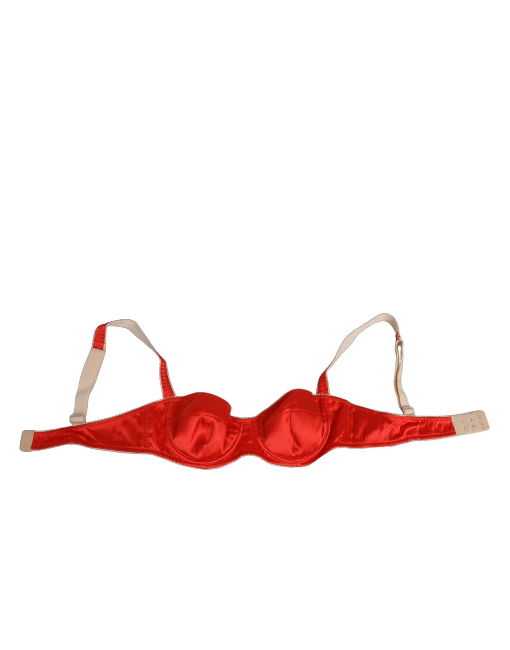 Dolce & Gabbana Red Silk Satin Underwire Bra Semi-Pad Underwear by Dolce & Gabbana