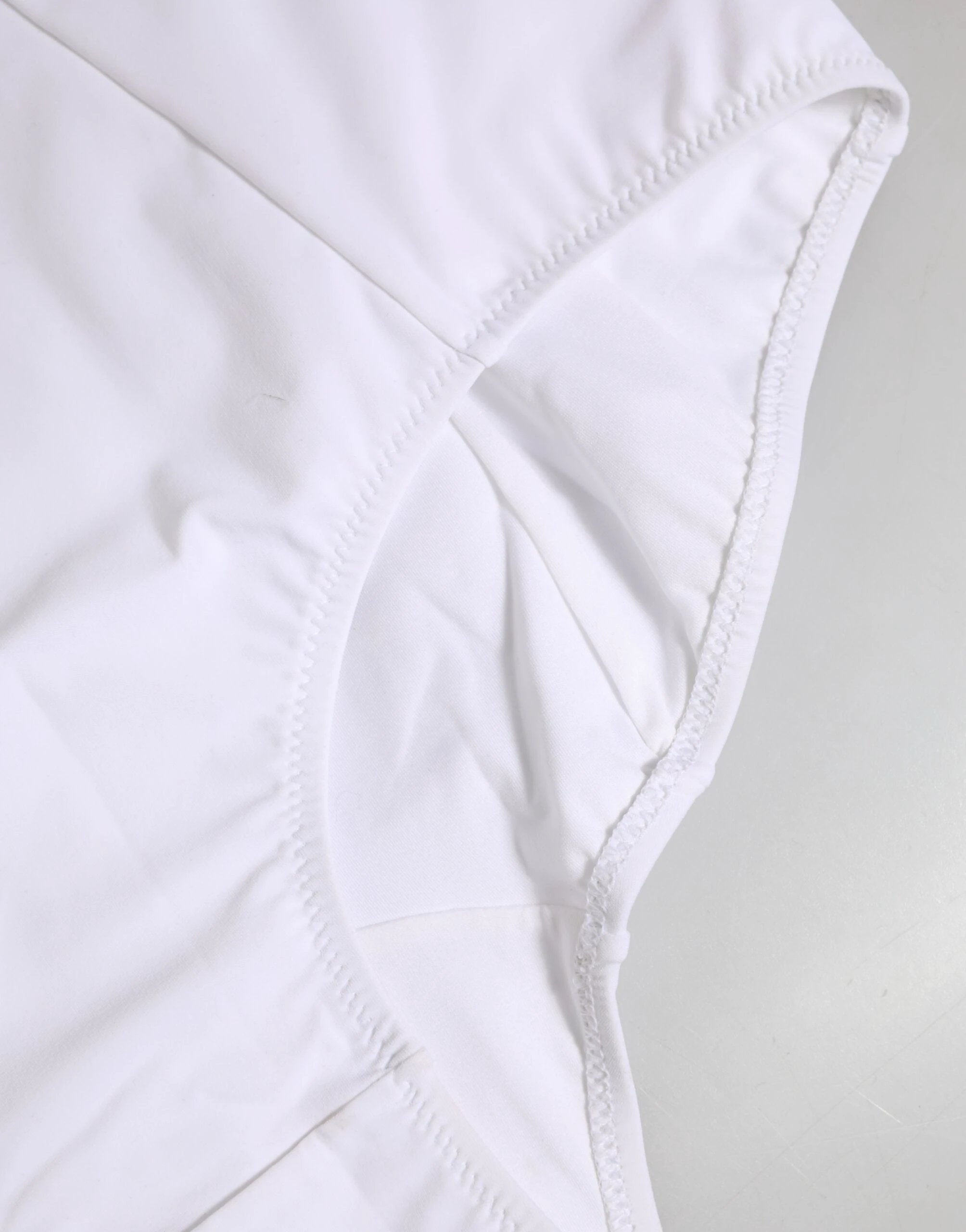 Dolce & Gabbana White Nylon Logo Waistband Coulotte Underwear by Dolce & Gabbana