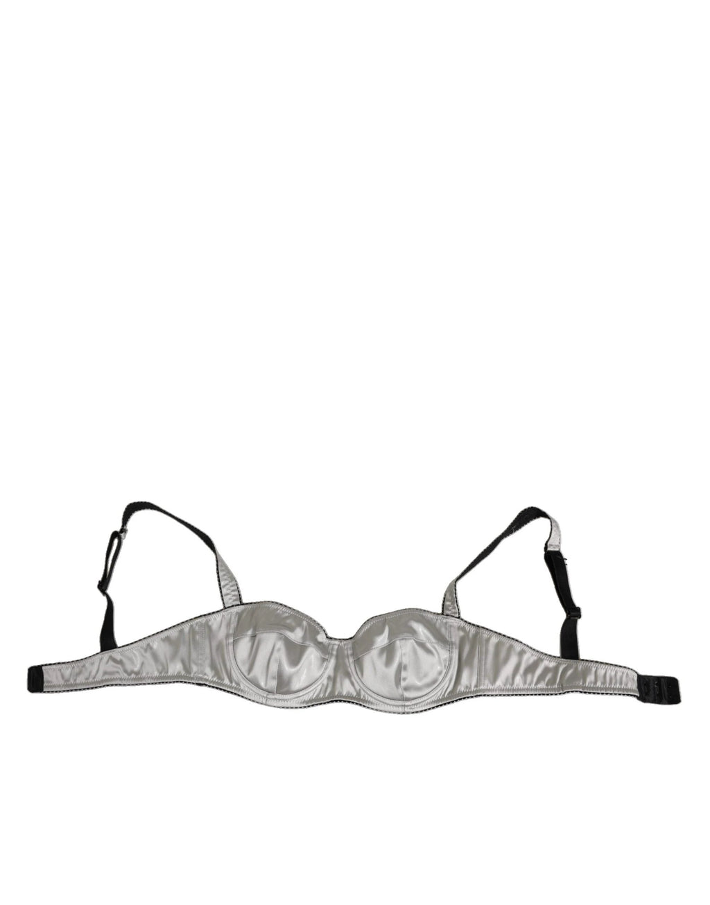 Dolce & Gabbana Gray Acetate Stretch Balconcino Bra Underwear by Dolce & Gabbana