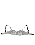 Dolce & Gabbana Gray Acetate Stretch Balconcino Bra Underwear by Dolce & Gabbana