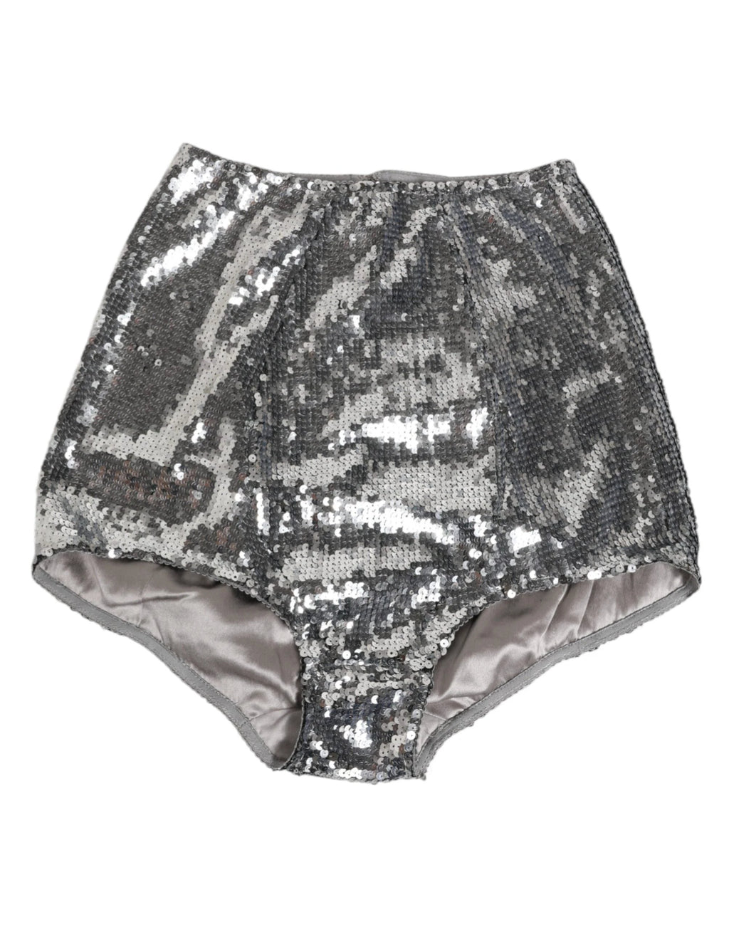 Dolce & Gabbana Silver Nylon Sequined Slip Girdle Panty Underwear by Dolce & Gabbana