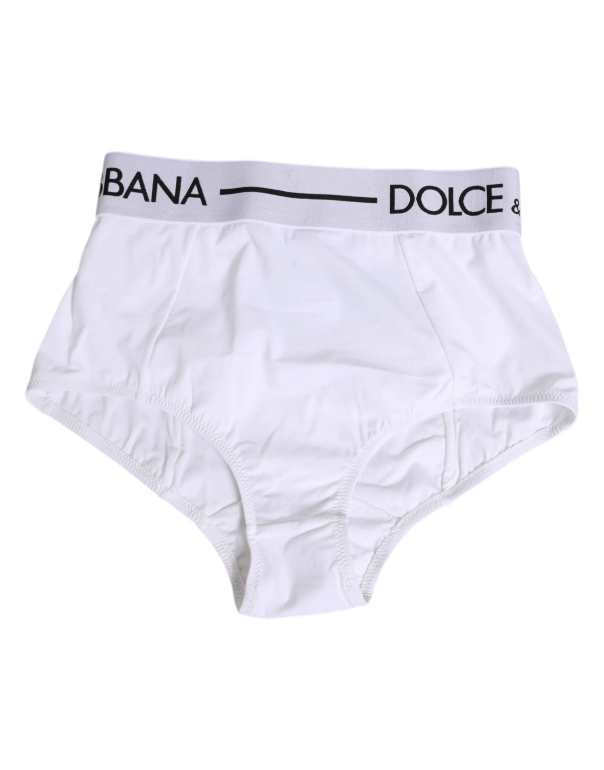 Dolce & Gabbana White Nylon Logo Waistband Panty Underwear by Dolce & Gabbana