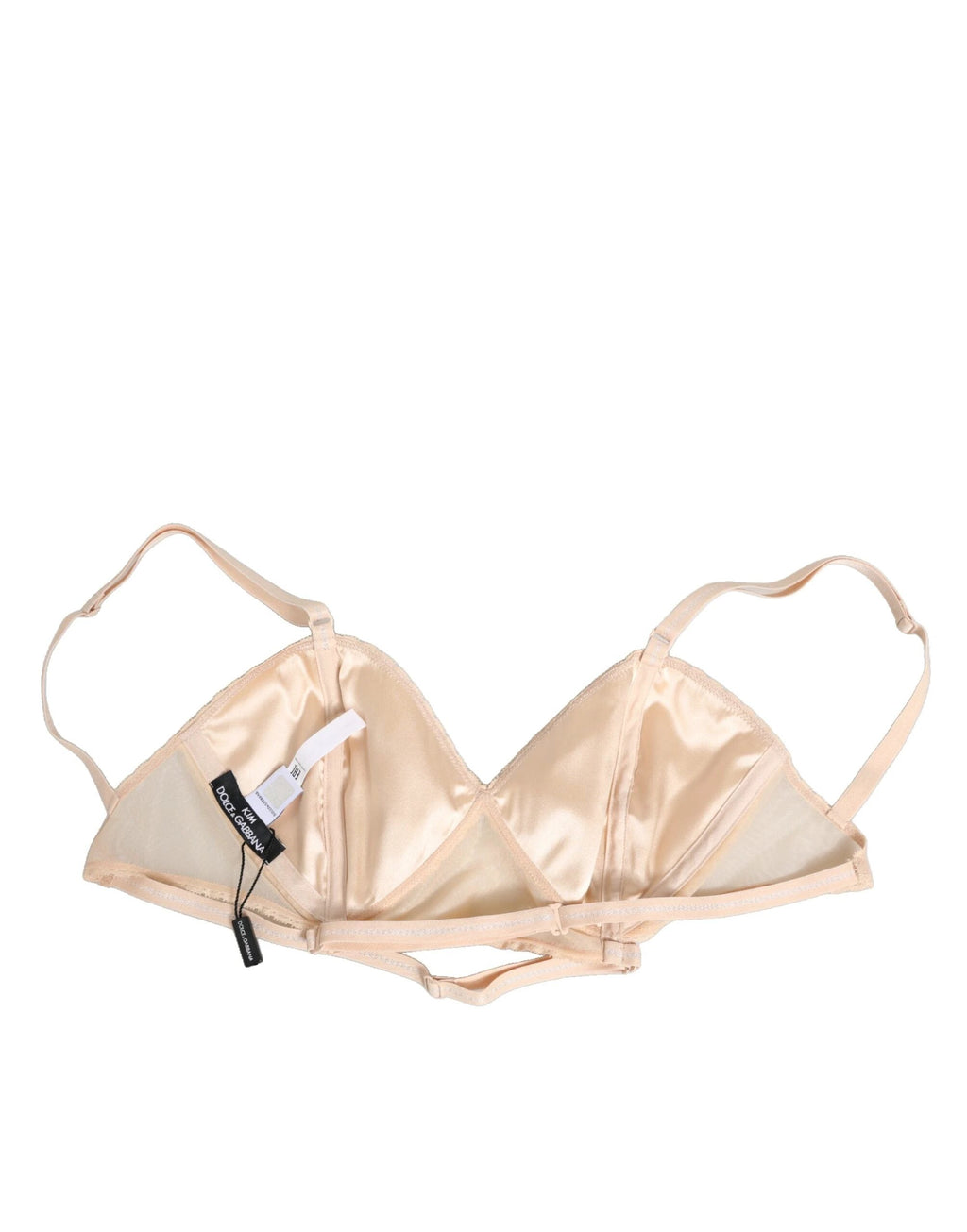 Dolce & Gabbana Beige Nylon Triangle Soft Cup Brassiere Underwear by Dolce & Gabbana