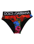 Dolce & Gabbana Black Floral Print High Waist Panty Underwear by Dolce & Gabbana