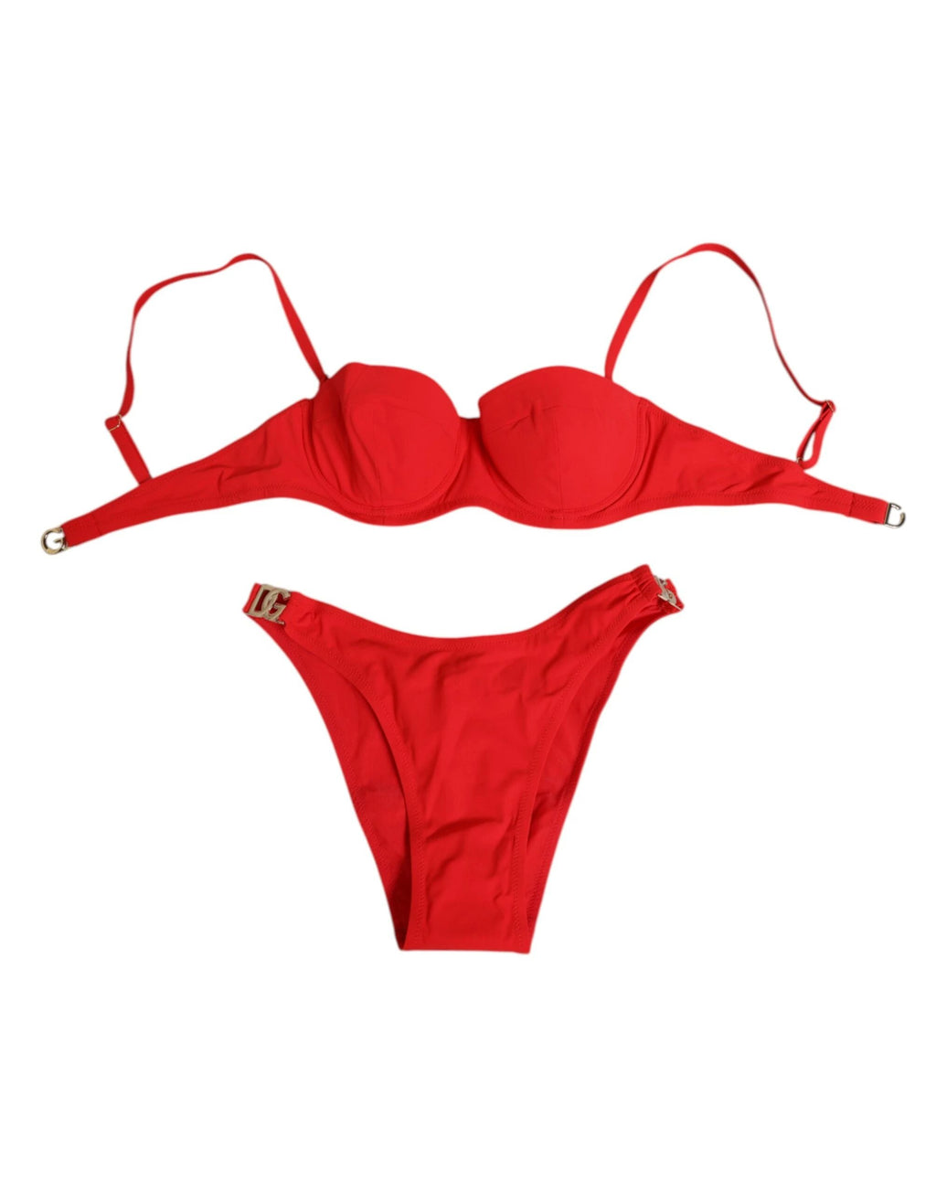 Dolce & Gabbana Red Nylon Swimsuit 2 Piece Top Bottom Swimwear by Dolce & Gabbana