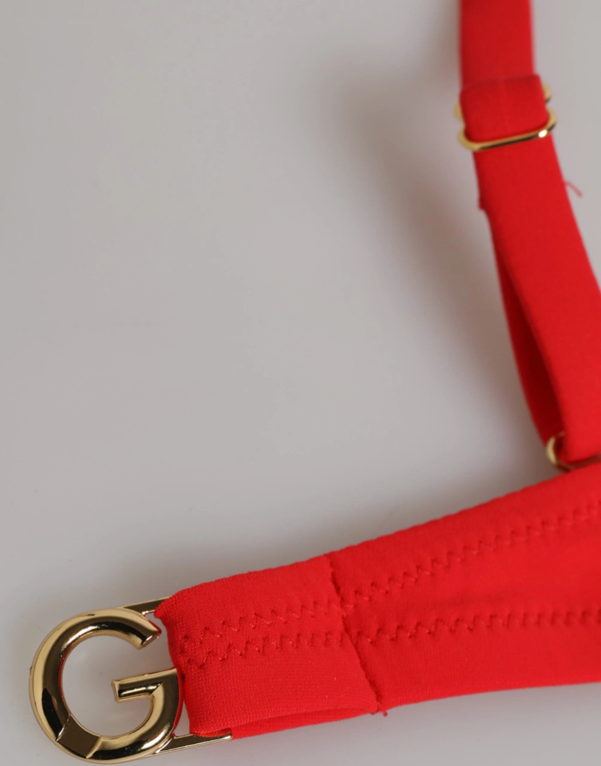 Dolce & Gabbana Red Nylon Swimsuit 2 Piece Top Bottom Swimwear by Dolce & Gabbana