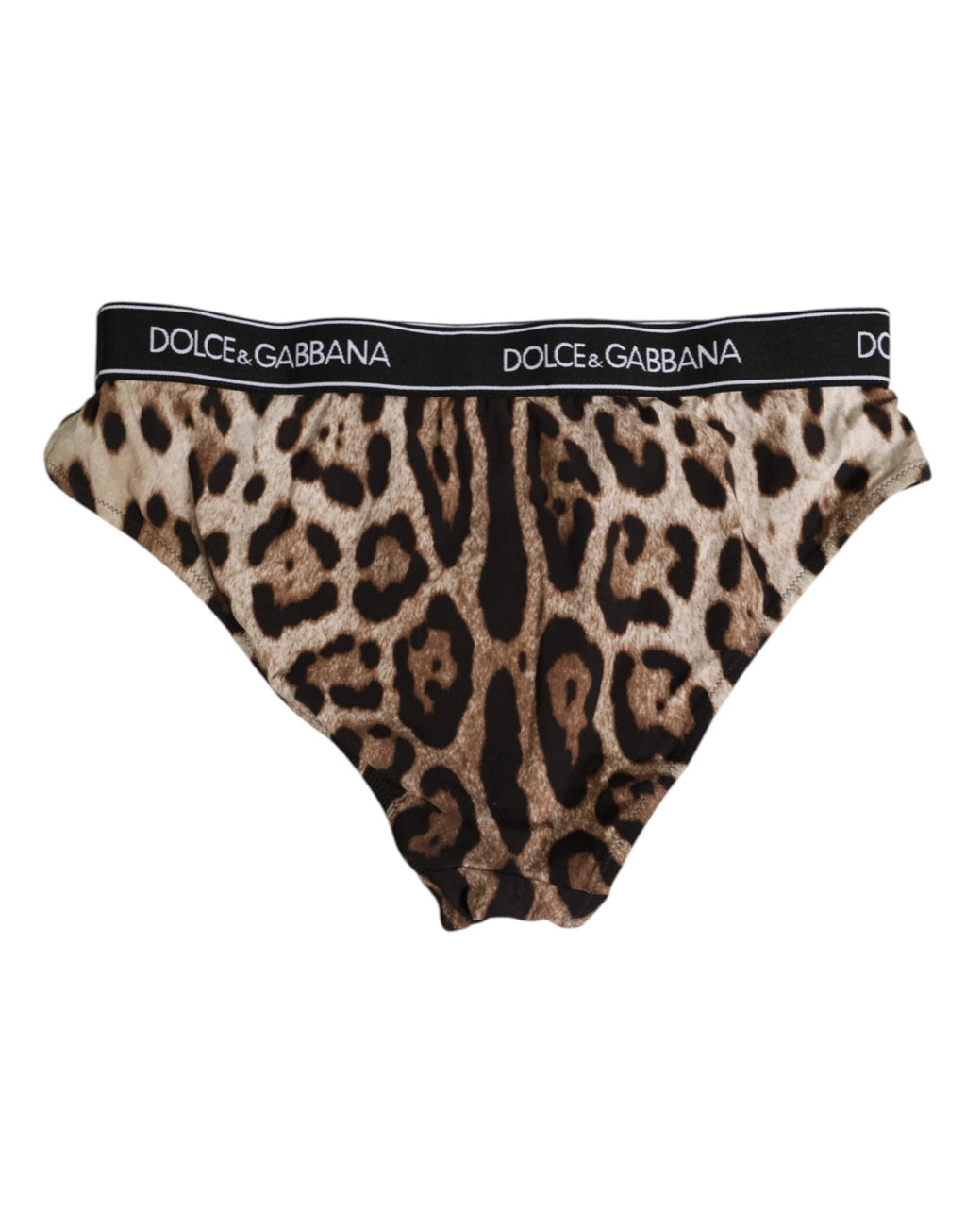 Dolce & Gabbana Brown Leopard Nylon High Waist Panty Underwear by Dolce & Gabbana