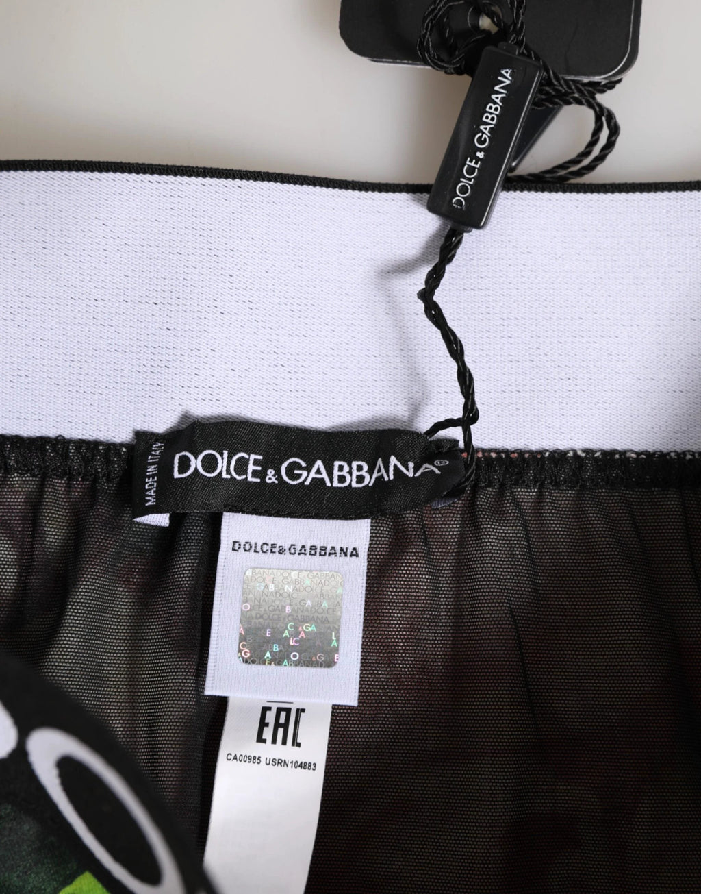 Dolce & Gabbana Black Floral Print High Waist Panty Underwear by Dolce & Gabbana