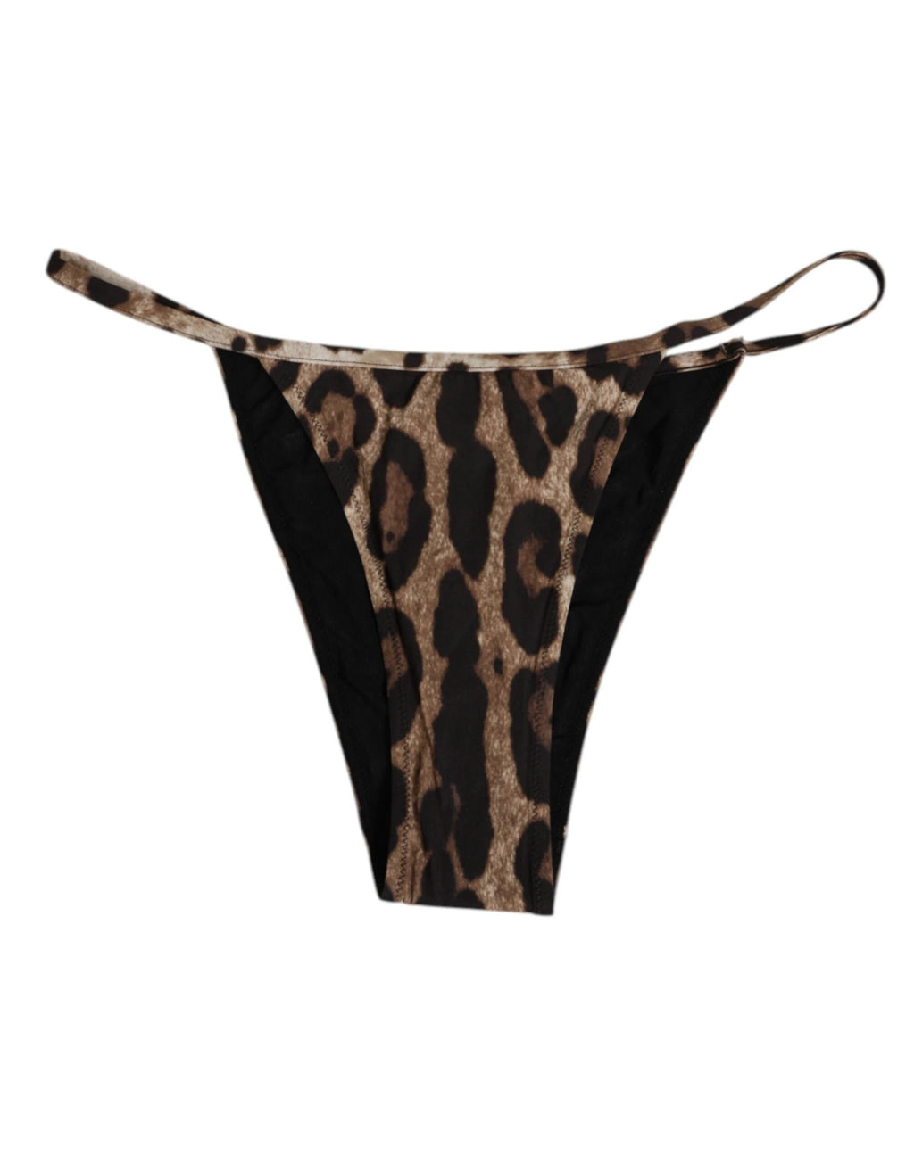Dolce & Gabbana Brown Leopard Triangle Tanga Panty Underwear by Dolce & Gabbana