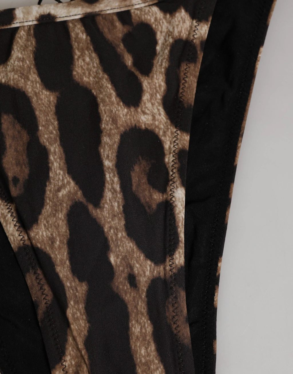 Dolce & Gabbana Brown Leopard Triangle Tanga Panty Underwear by Dolce & Gabbana