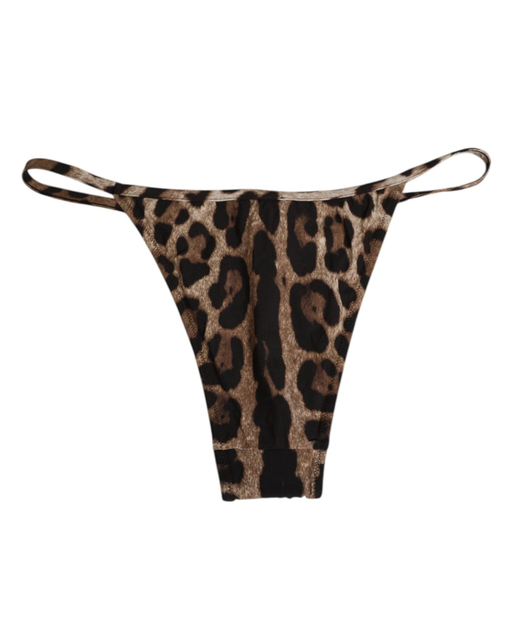 Dolce & Gabbana Brown Leopard Triangle Tanga Panty Underwear by Dolce & Gabbana