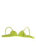 Dolce & Gabbana Yellow Green Nylon Soft Cup Brassiere Underwear by Dolce & Gabbana
