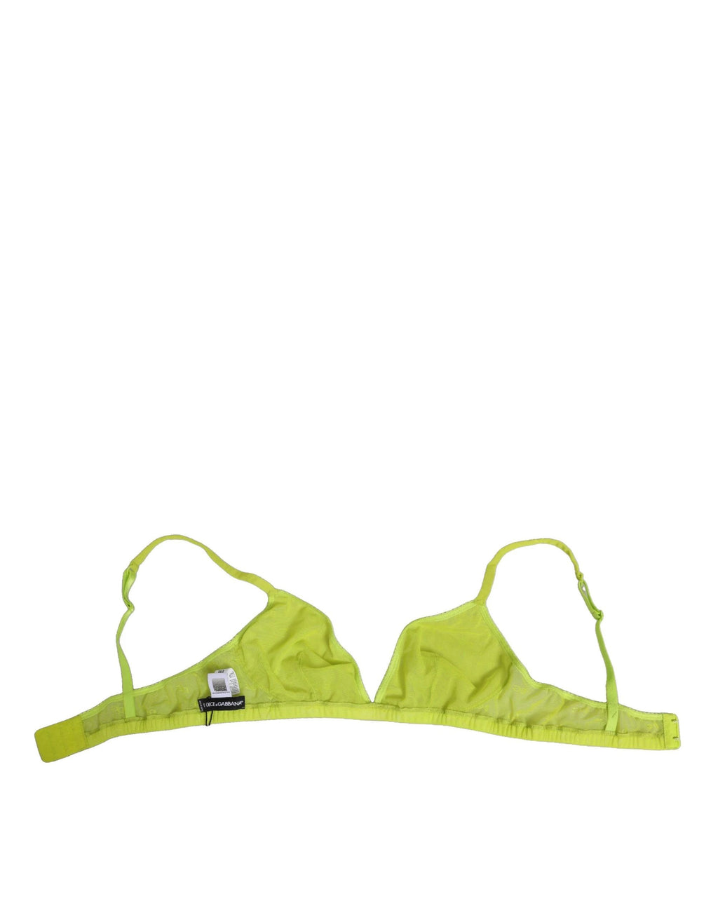 Dolce & Gabbana Yellow Green Nylon Soft Cup Brassiere Underwear by Dolce & Gabbana
