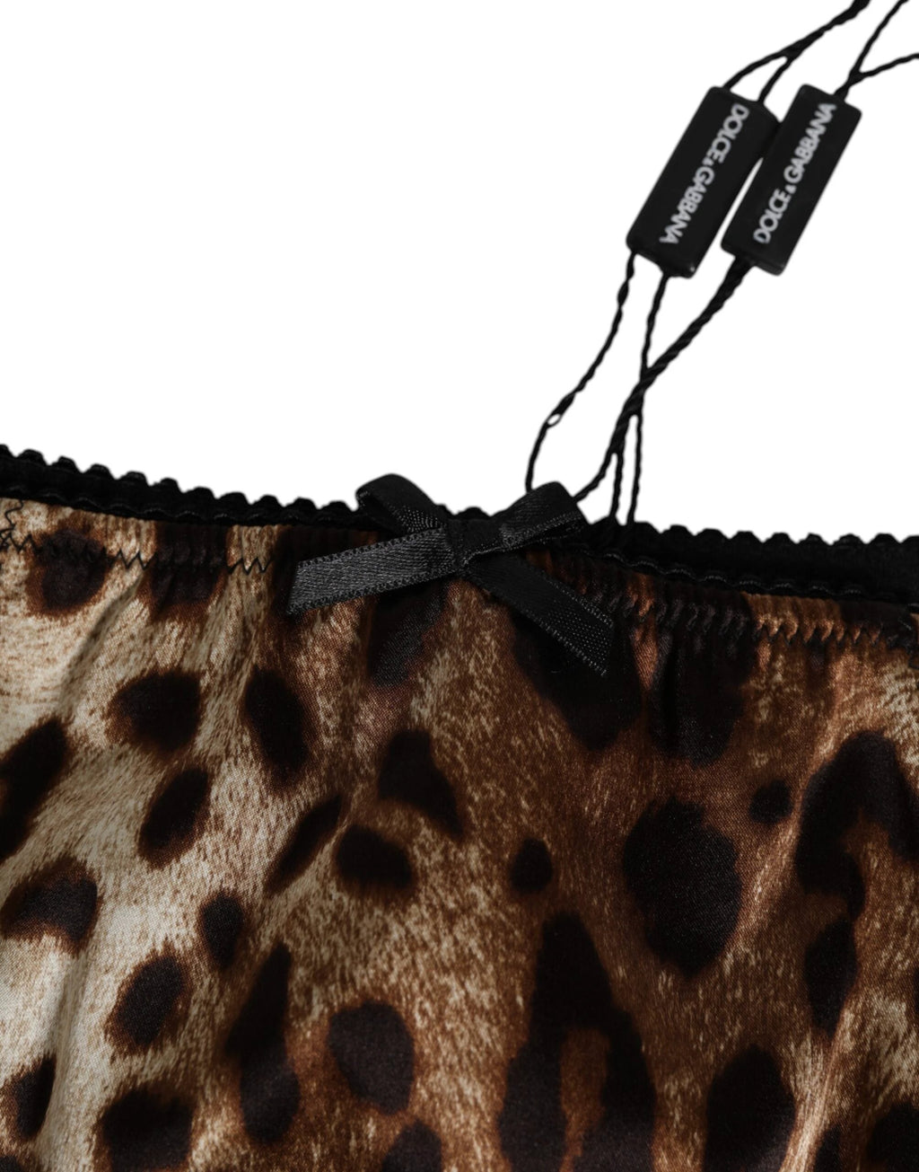 Dolce & Gabbana Brown Leopard Silk Mid Waist Panty Underwear by Dolce & Gabbana