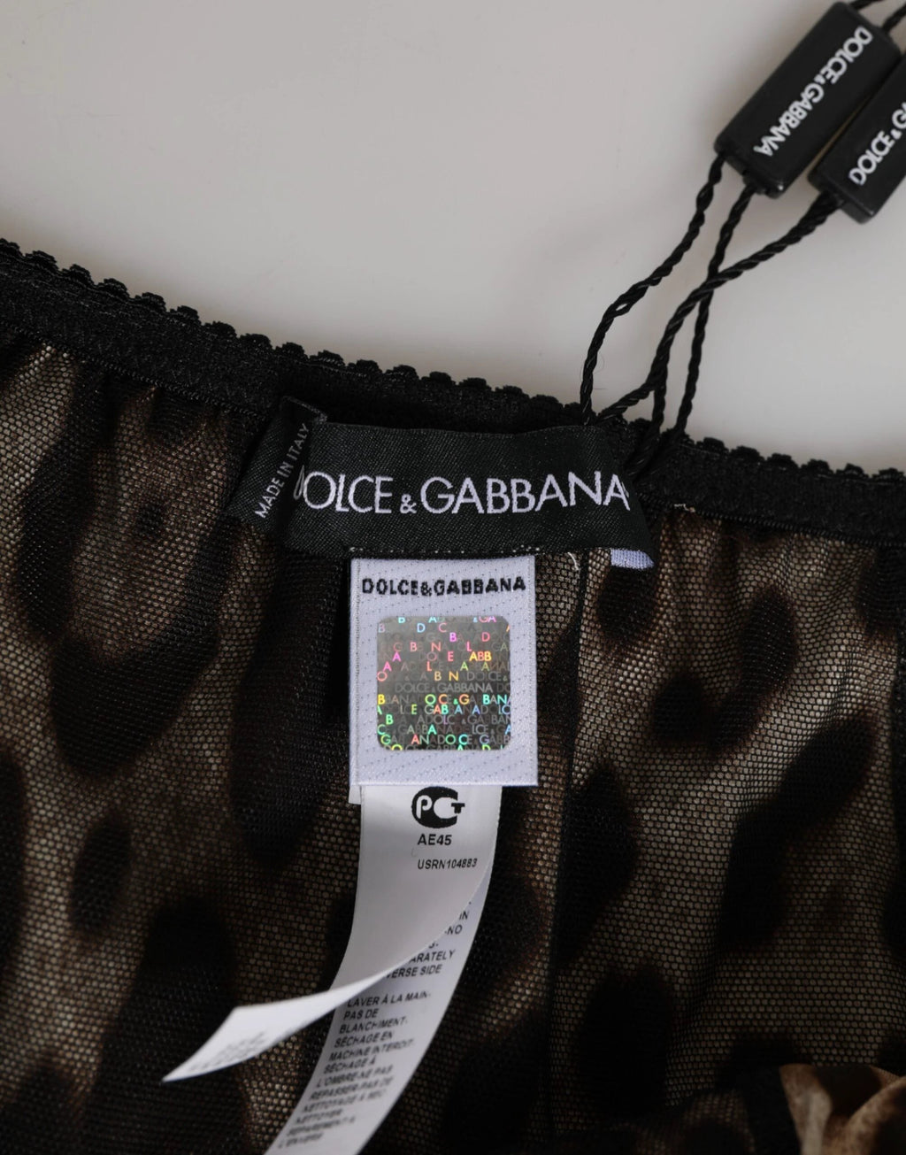 Dolce & Gabbana Brown Leopard Silk Mid Waist Panty Underwear by Dolce & Gabbana