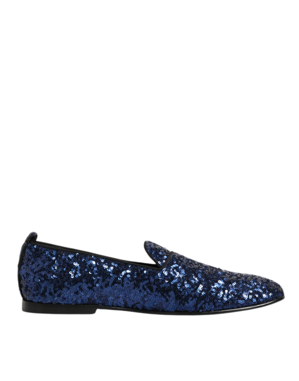 Dolce & Gabbana Blue Sequined Loafers Slippers Men Dress Shoes by Dolce & Gabbana