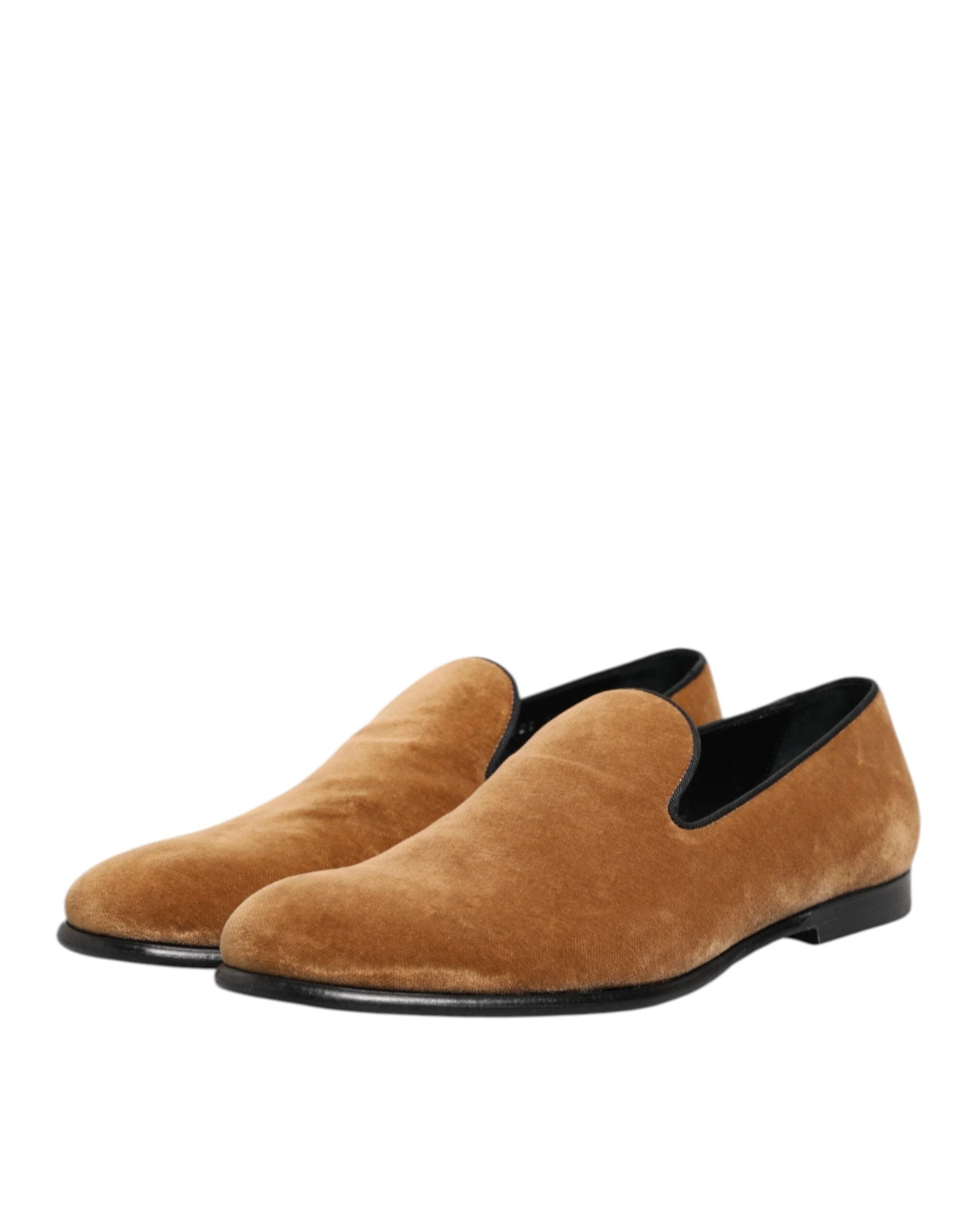 Dolce & Gabbana Brown Suede Slip On Men Loafers Formal Shoes by Dolce & Gabbana