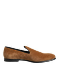 Dolce & Gabbana Brown Suede Slip On Men Loafers Formal Shoes by Dolce & Gabbana