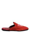 Dolce & Gabbana Red Suede DG King Men House Slippers Shoes by Dolce & Gabbana