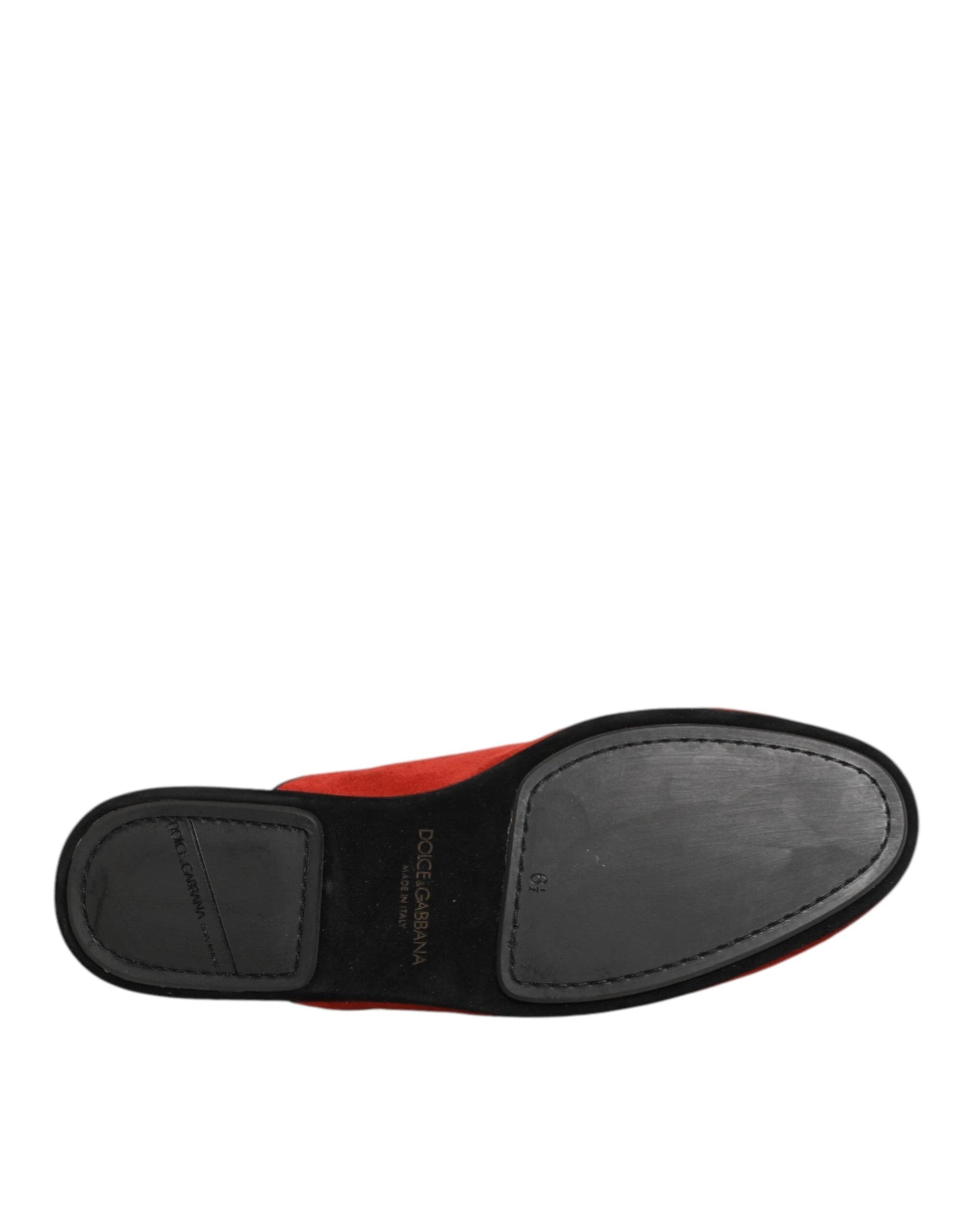 Dolce & Gabbana Red Suede DG King Men House Slippers Shoes by Dolce & Gabbana