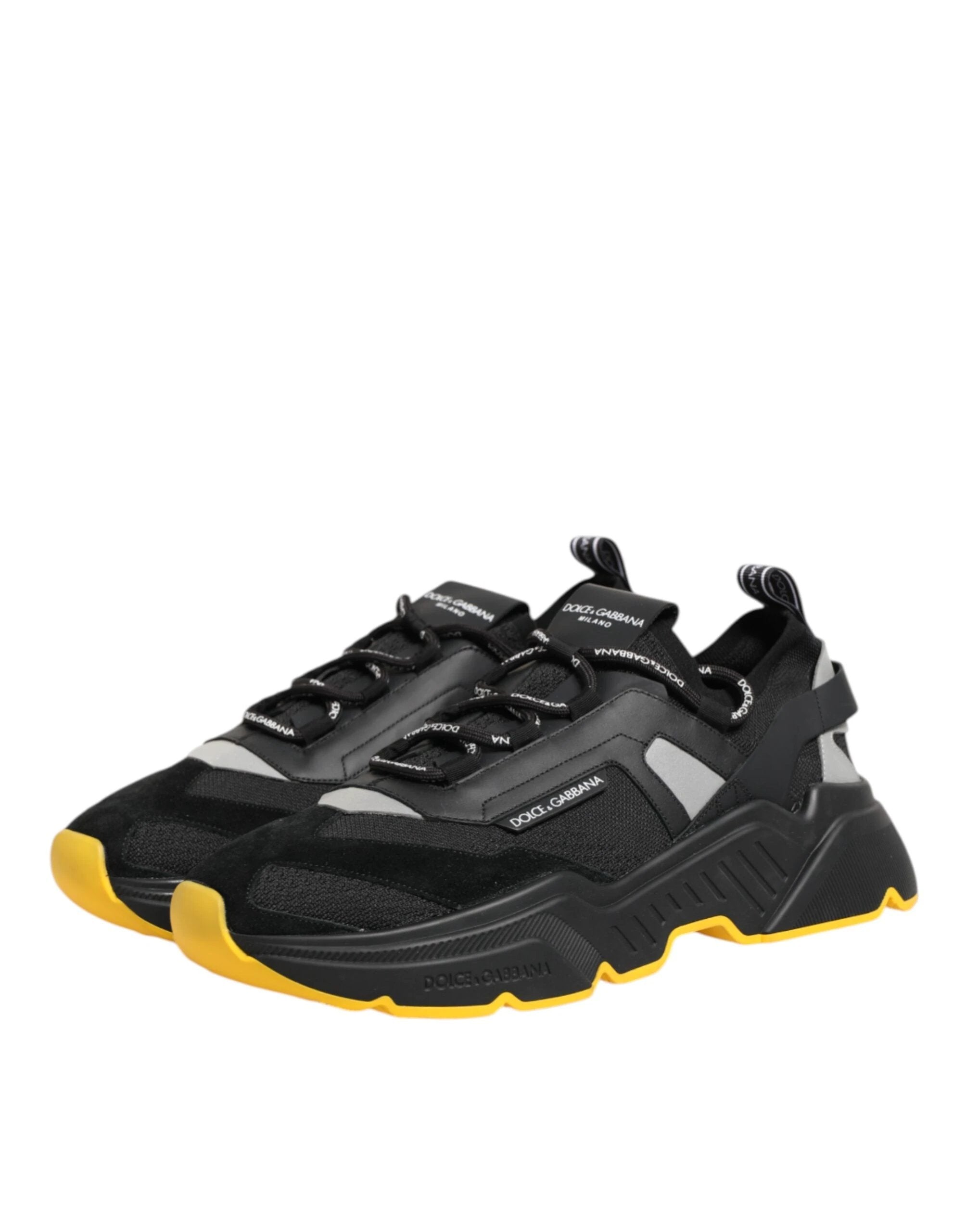 Dolce & Gabbana Black Daymaster Low Top Men Sneakers Shoes by Dolce & Gabbana