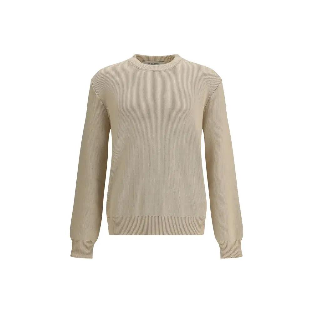 Sweat-shirt en coton beige Golden Goose