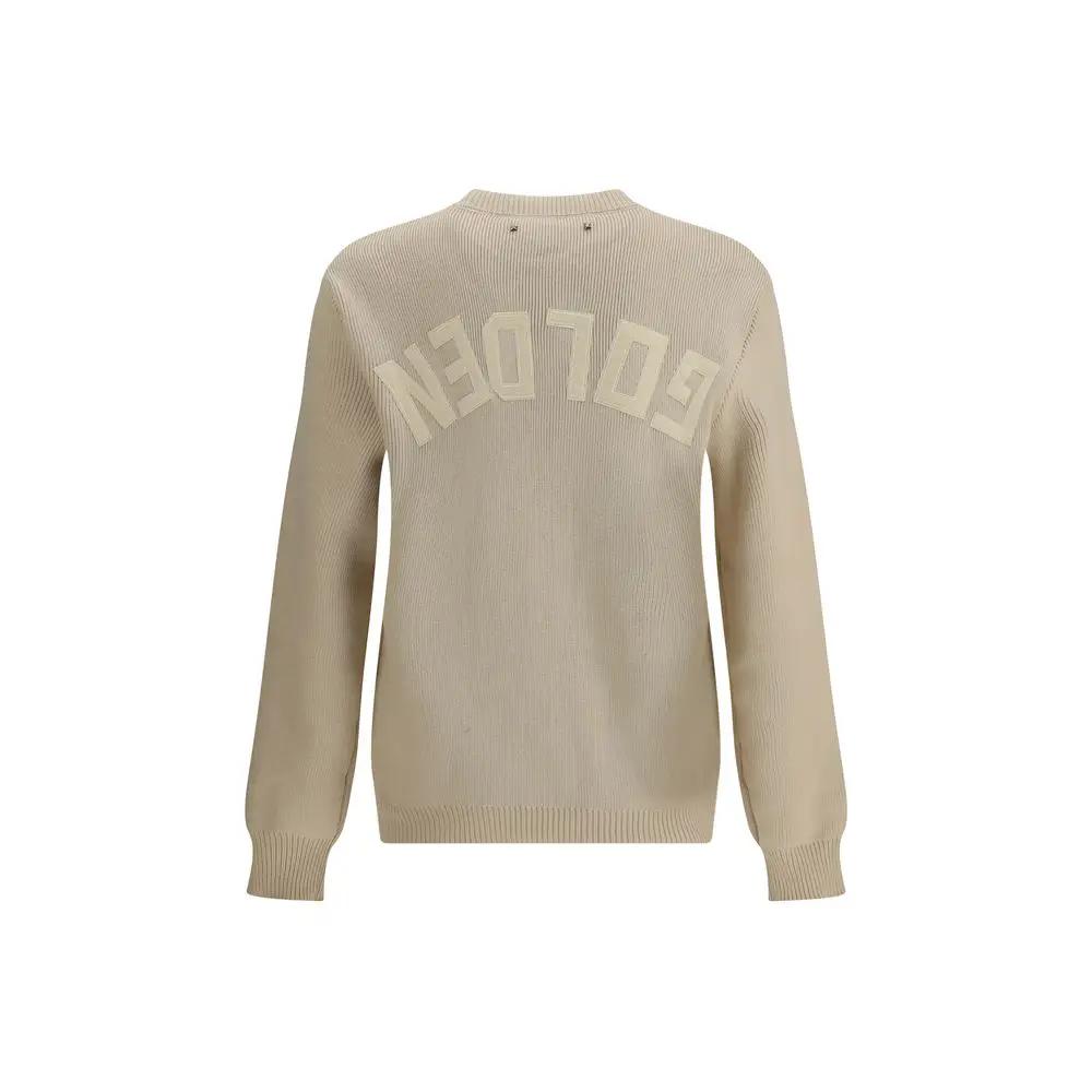 Sweat-shirt en coton beige Golden Goose