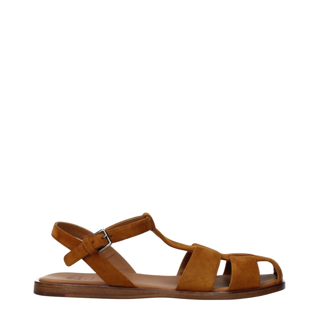 Sandales plates en cuir marron Church's