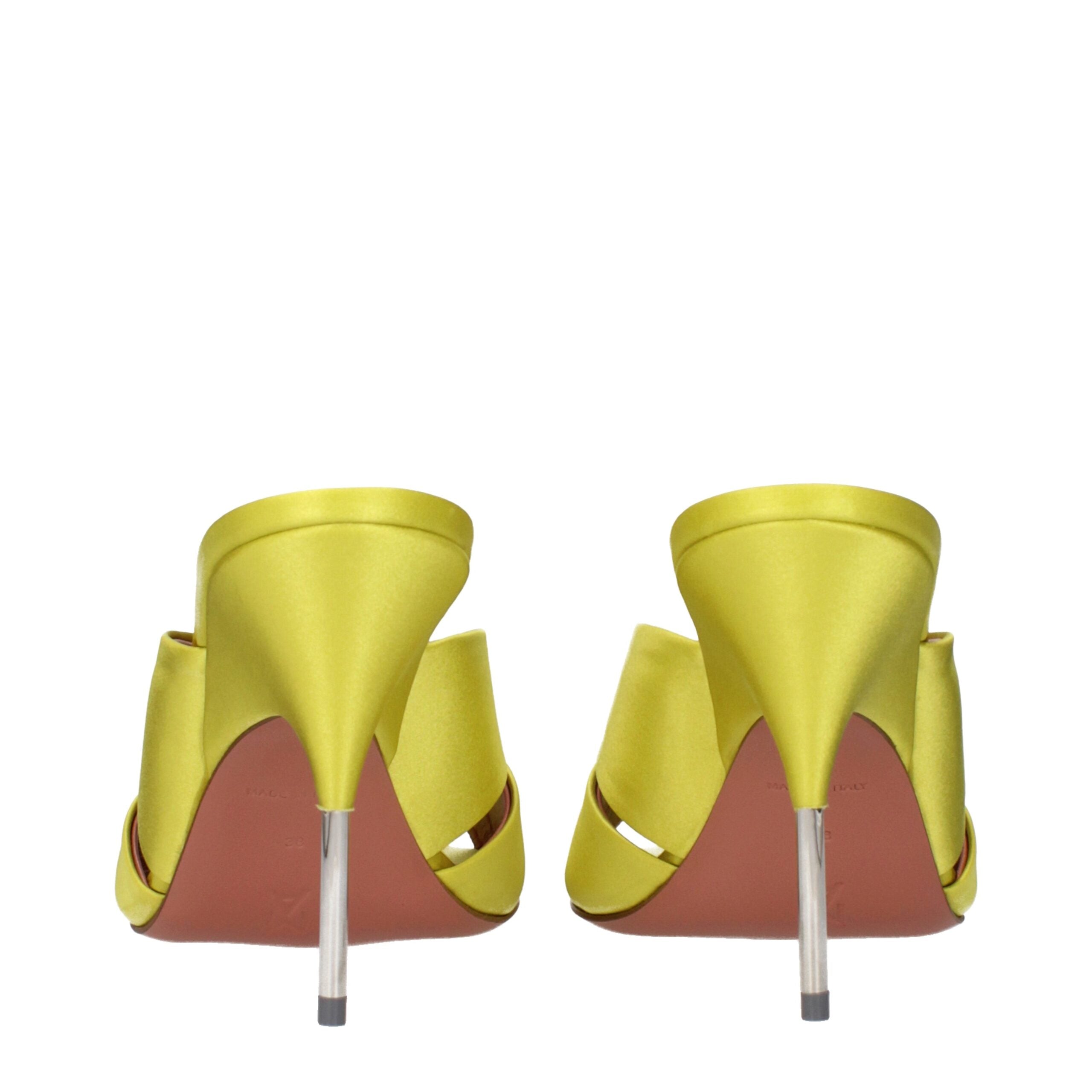 Amina Muaddi - Sandales à talons aiguilles en satin vert