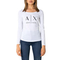 Armani Exchange White Cotton Long Sleeve T-Shirt by Armani Exchange