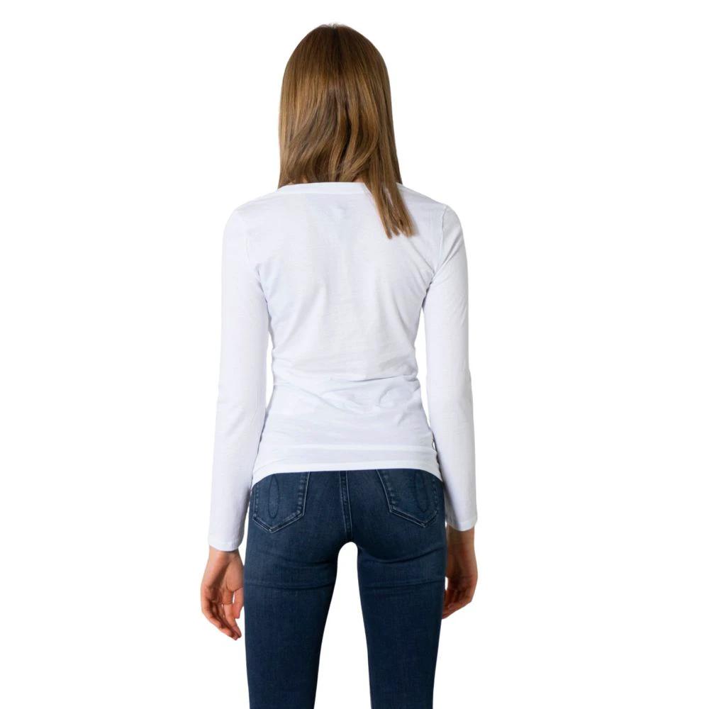 Armani Exchange White Cotton Long Sleeve T-Shirt by Armani Exchange