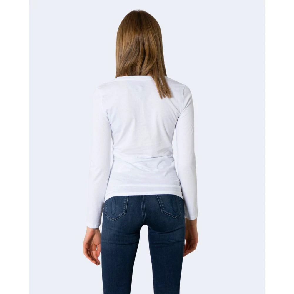 Armani Exchange White Cotton Long Sleeve T-Shirt by Armani Exchange