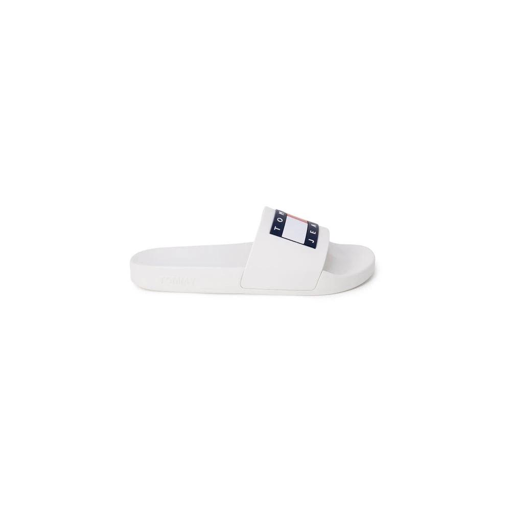 Tommy Hilfiger Jeans White Polyethylene Slippers by Tommy Hilfiger Jeans