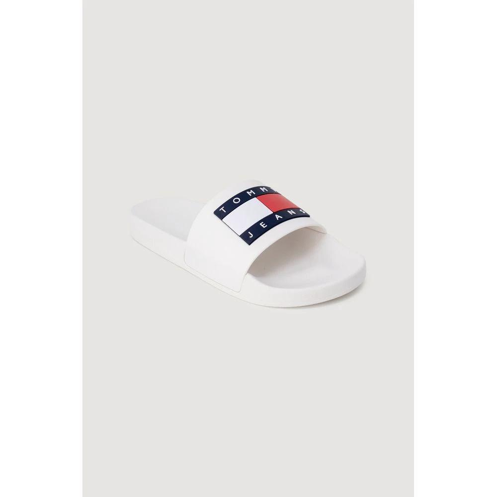 Tommy Hilfiger Jeans White Polyethylene Slippers by Tommy Hilfiger Jeans